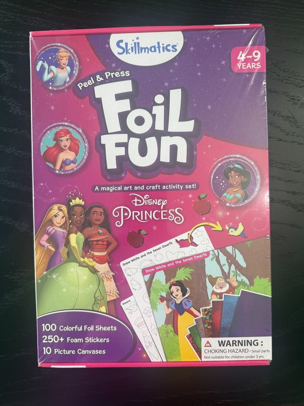Skillmatics Foil Fun Disney Princess Peel & Press Craft Kit NEW Sealed